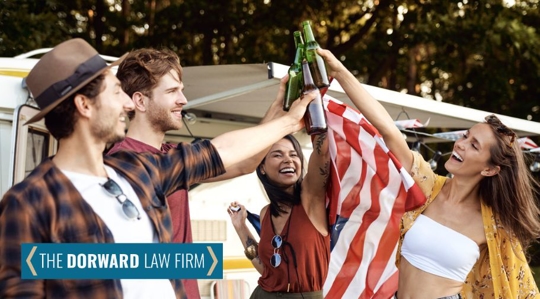 people drinking on independence day